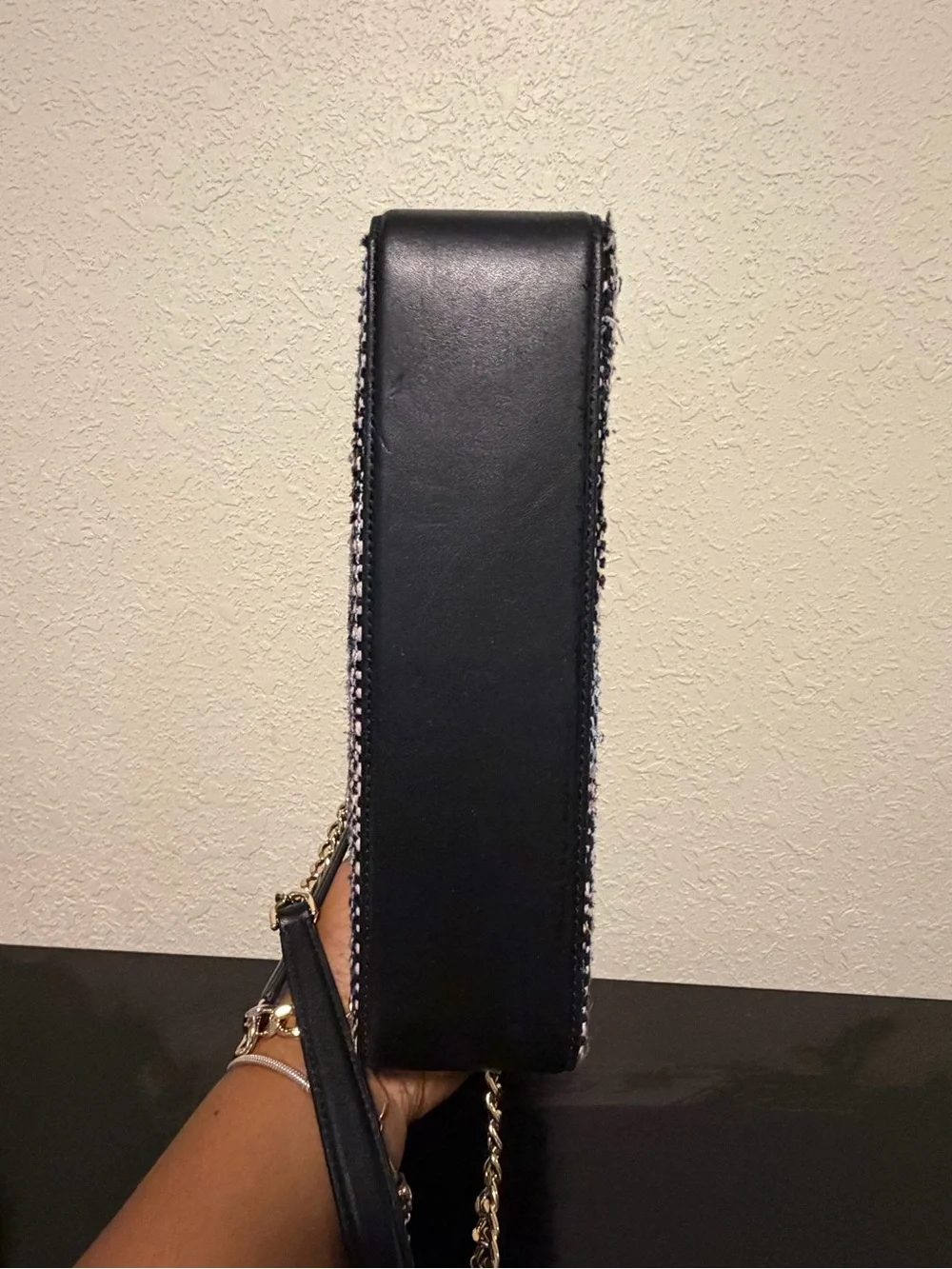 kate spade Woven Tweed Crossbody Bag in Black and Pink